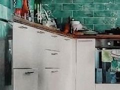 Кухонный гарнитур & бирюзовый фартук